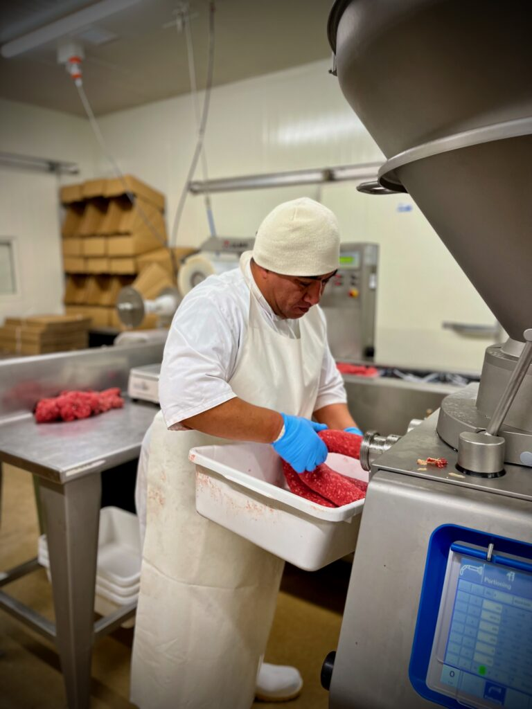 Meat processing at Preston Foods